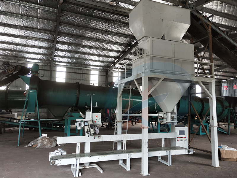 How many tons of nutrient soil can the packaging machine produce per day?